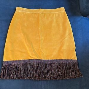 La Veste yellow fringe skirt